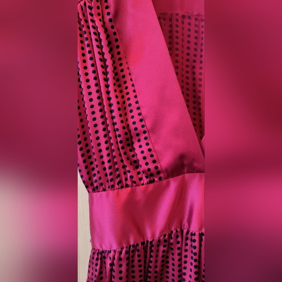 Bebe Silk Polka Dot Dress - Picture 4 of 4